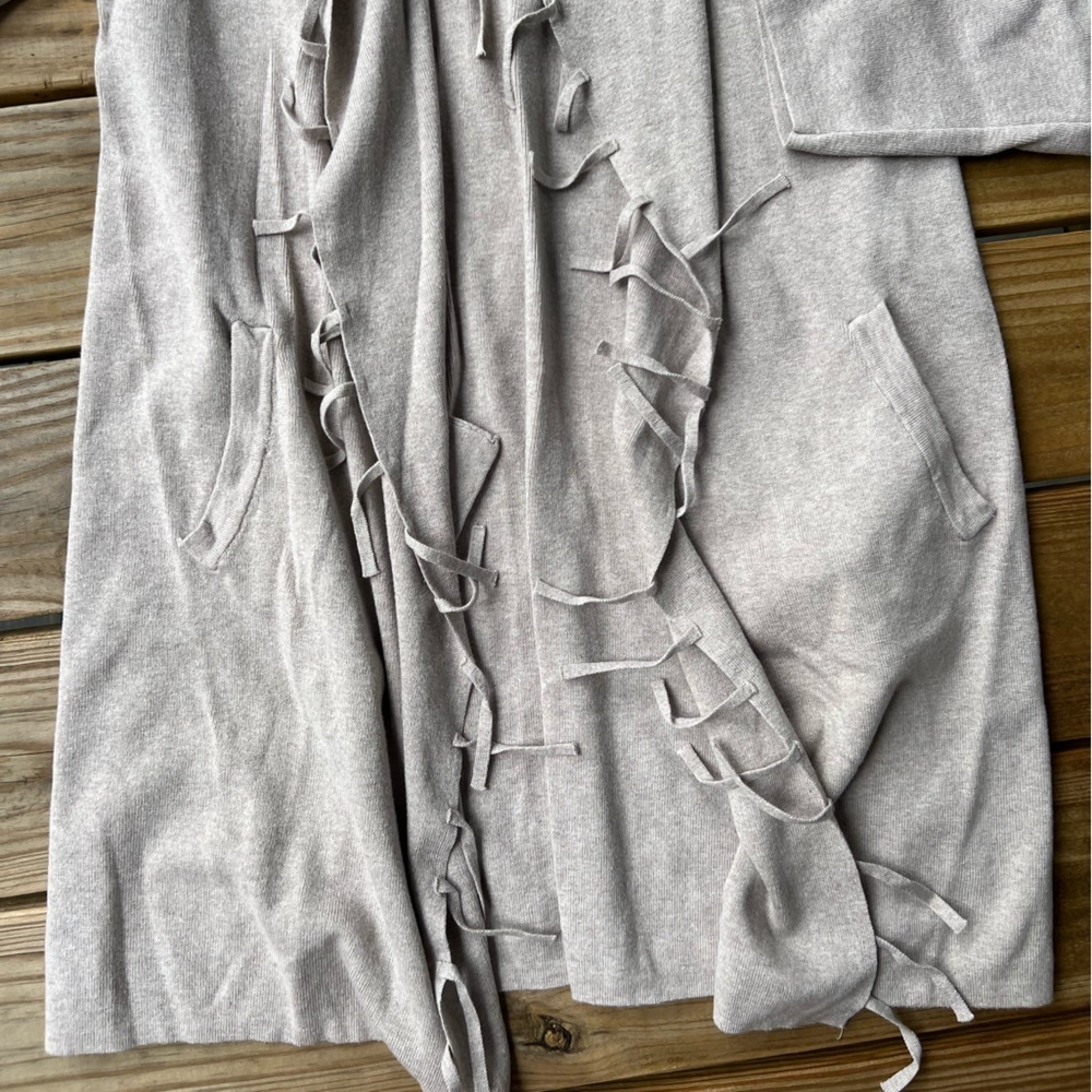 Style & Co medium fringe long sleeve cardigan - Picture 6 of 11